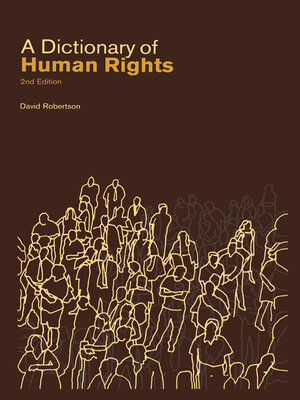 cover image of A Dictionary of Human Rights